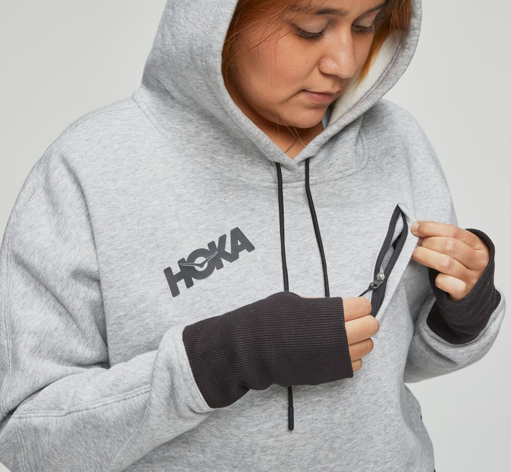 Hoka One One Ultra Huvtröja Dam Grå - SE-7566182
